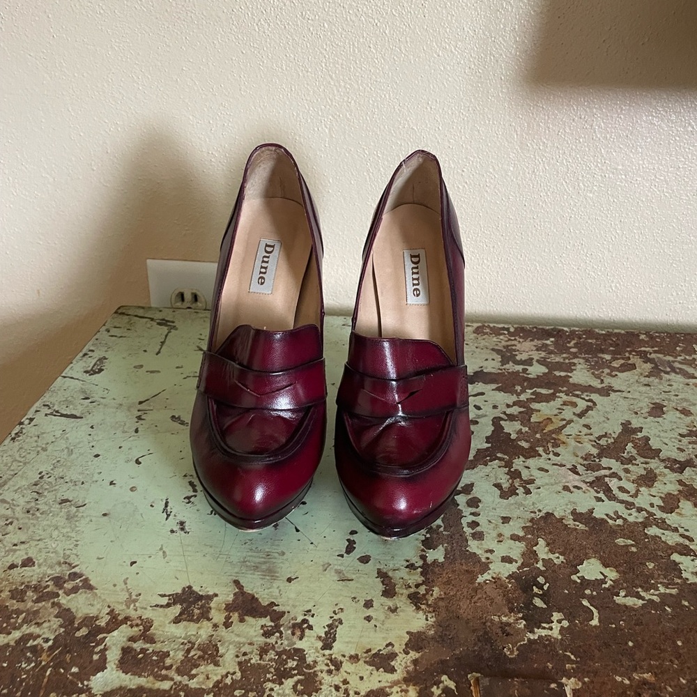 Dune London Deep Red Heels